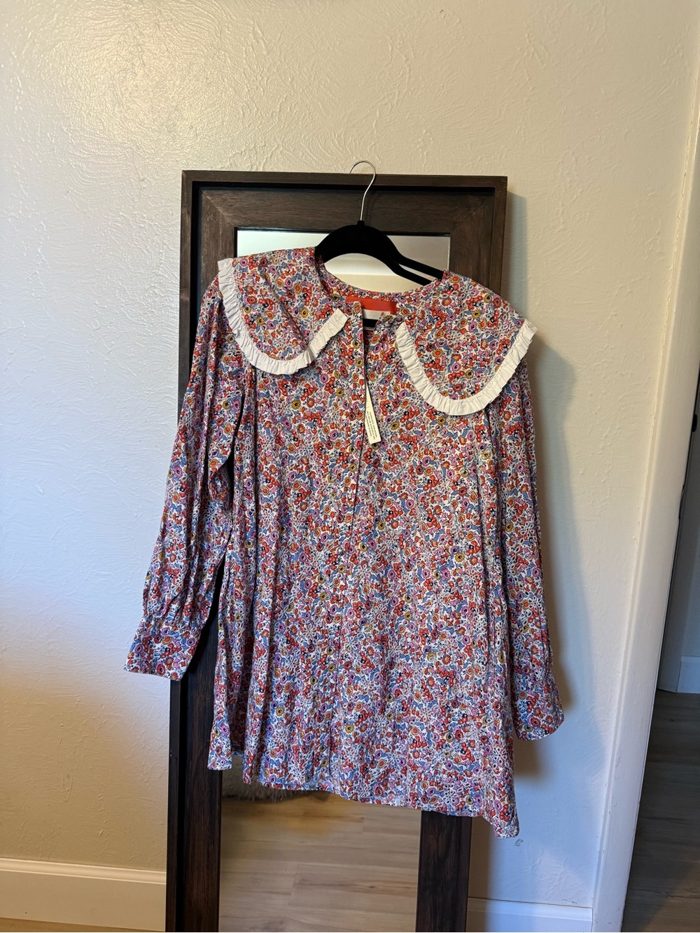 Anthropologie Multicolor Floral Long-Sleeve Dress